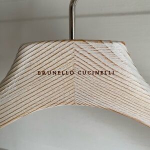 Brunello Cucinelli White Wash Wooden Hanger